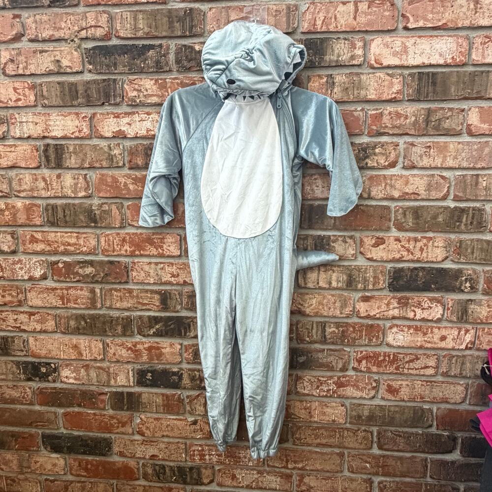 Hyde & Eek Shark Costume One Piece Youth 4-5 Years Hooded Halloween Dress Up
